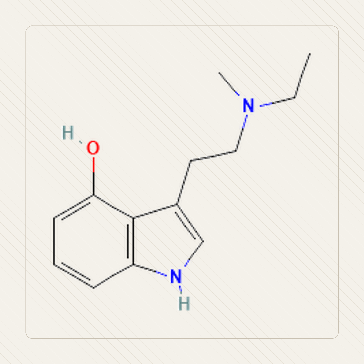 4-HO-MET, educational illustration of the molecule's structure