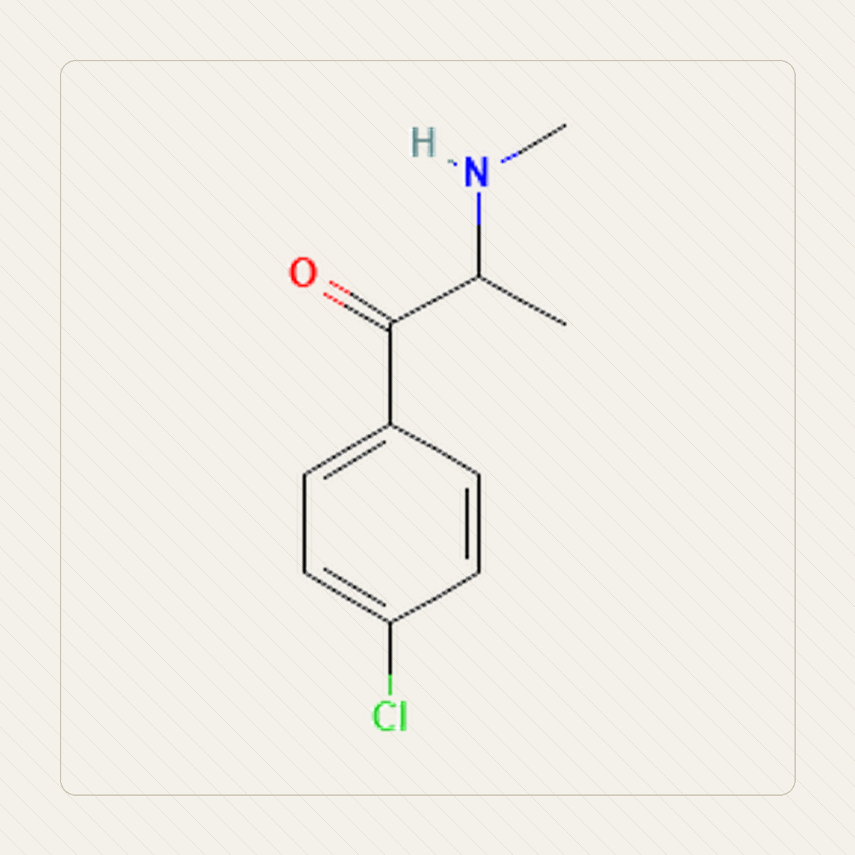 4-CMC, educational illustration of the molecule's formula