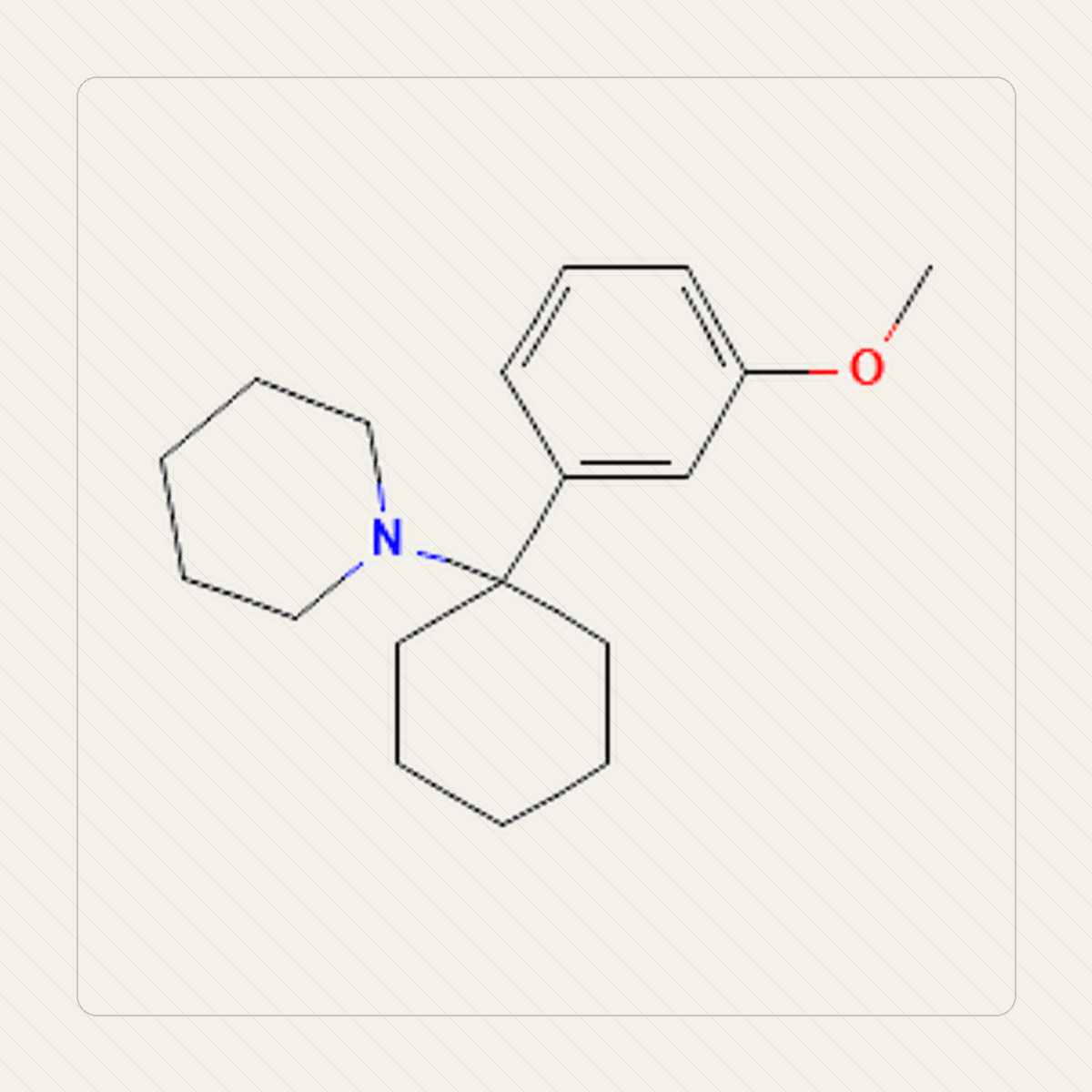 3-MeO-PCP, educational illustration of the molecule's formula