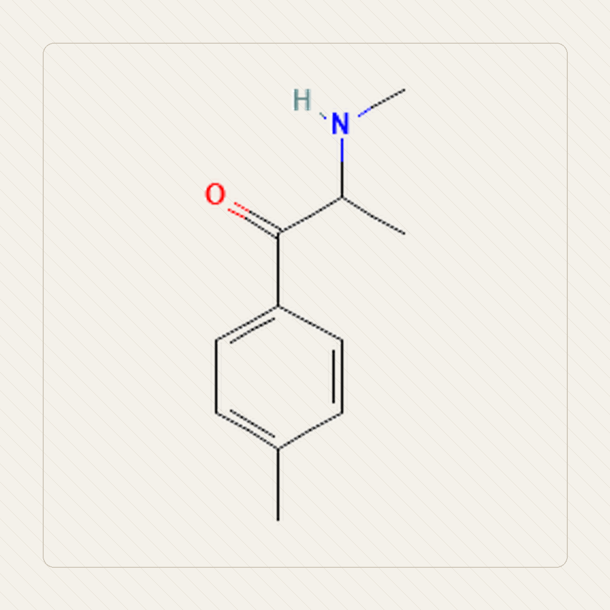 4-MMC, educational illustration of the molecule's formula