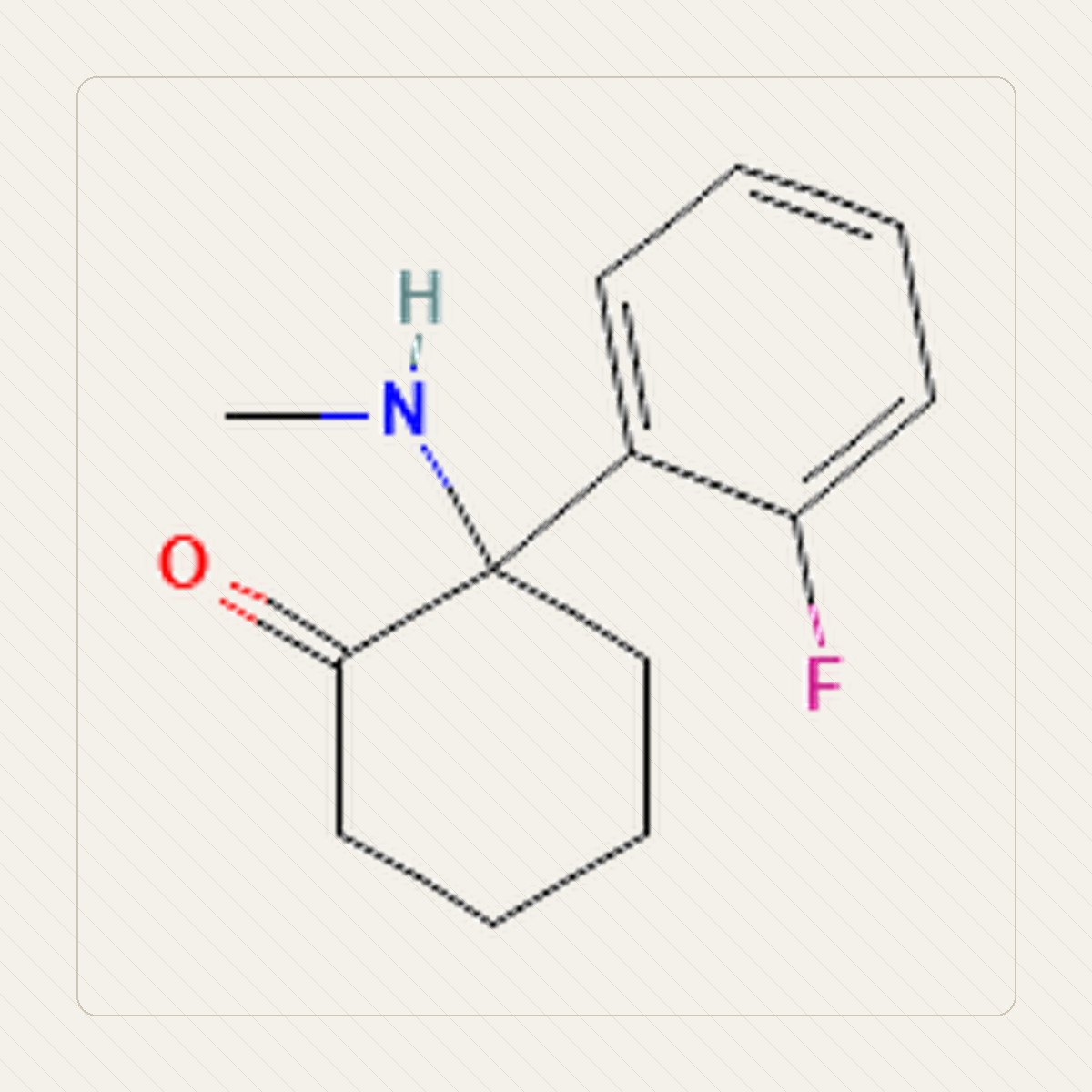 2-FDCK, educational illustration of a molecule pattern