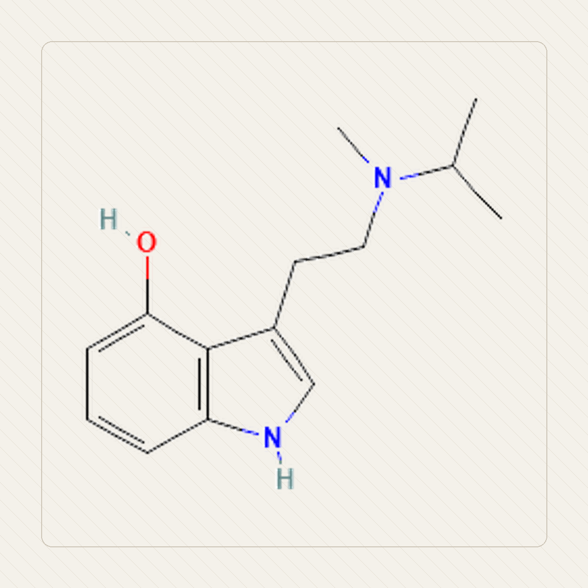 4-HO-MiPT, educational illustration of the molecule's formula