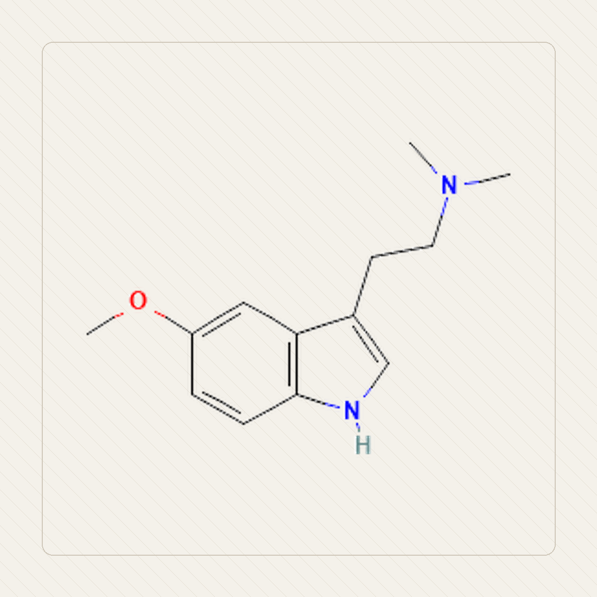 5-MeO-DMT, educational illustration of the molecule's structure